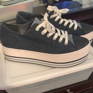 Michael Kors platform denim sneaker
